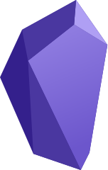 Logo d'obsidian: une pierre violette stylisée